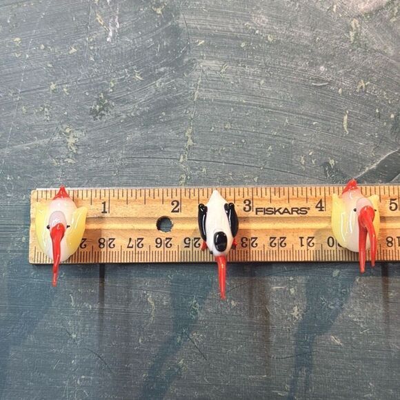 Handcrafted Glass Bird Figurines – Set of 3 - Picture 1 of 15